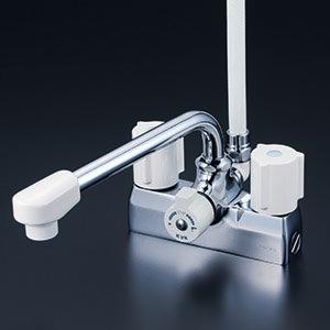 KVK KF2008 KVK デッキ形2ハンドルシャワー 220mmパイプ付 一般地用