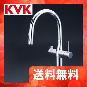 KM6091DSCEC　KVK　ビルトイン浄水器用シングルシャワー付混合栓（センサー）　電池式｜jyuusetsu-do