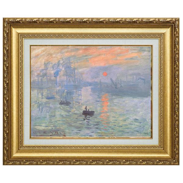 絵画 複製 立体 6号 モネ モネ 印象-日の出 立体複製名画 レプリカ 額付き 美術品 絵画 イン...