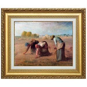 ミレー 落穂拾い 6号 立体複製名画 美術品 レプリカ 絵画 額付き