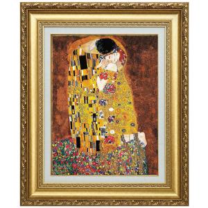 キャンバスプリントアートクリムト 接吻 キス 絵画 額付き インテリア 楽天市場】絵画 インテリア イタリア製 グスタフ クリムト 画