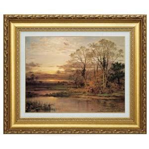 ルノワール ルノアール 長い髪の浴女 4号 立体複製名画 レプリカ 額