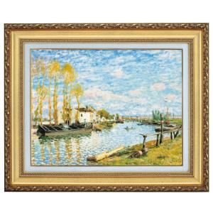 シスレー 絵画 川のある風景 4号 アルフレッド・シスレー 画家 立体