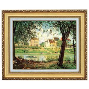 シスレー 絵画 セーヌのほとり 4号 アルフレッド・シスレー 画家 立体