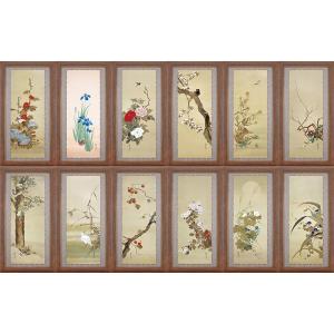 山内一生 「さぎ草」 工藝(小原和紙）4号 額装 花鳥 夏 : 書画肆