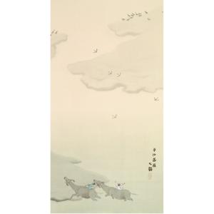最終値下げ　中垣　龍一　作品　油絵　油彩画 ゴルフコースの風景 絵画 油絵 中垣 龍一 帆船 初代日本丸 額付き F10 送料無料 (正面