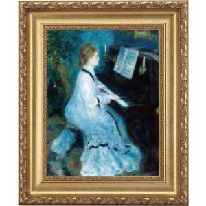 ルノワール ルノアール 長い髪の浴女 4号 立体複製名画 レプリカ 額