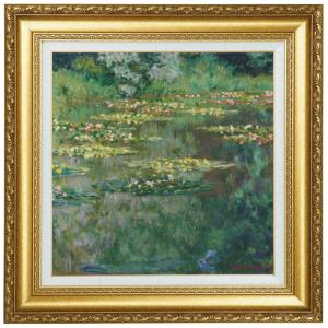 モネ 絵画 「睡蓮と日本橋」 S6号 スクエア 立体複製名画 クロード