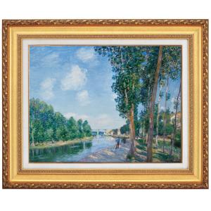 シスレー 絵画 セーヌのほとり 4号 アルフレッド・シスレー 画家 立体
