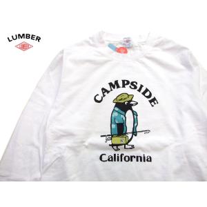 男女兼用 ロンt LUMBER 長袖Tシャツ アロハシャツ着たペンギン 長袖 lumber ランバー 232503　男女兼用　ユニセックス プリントロングTシャツ｜k-2climb