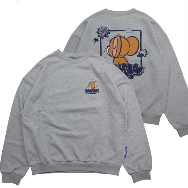 トムとジェリー スウェット  SEQUENZ シークエンス 長袖トレーナー　立体的な発泡プリントとラ...