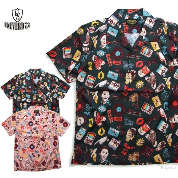 半袖 開襟シャツ  UNIVERD72  アロハシャツ 41017 メンズシャツ ALOHA SHI...