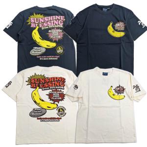 ハワイアン デザインTシャツ ANTI アンチ 半t  トロピカルフルーツ バナナ men's半袖Tシャツ　ATT-161｜k-2climb