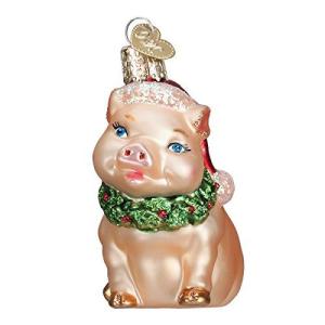 クリスマス 飾り |Old World クリスマス Holly PigガラスBlownオーナメント 【並行輸入品】の商品画像