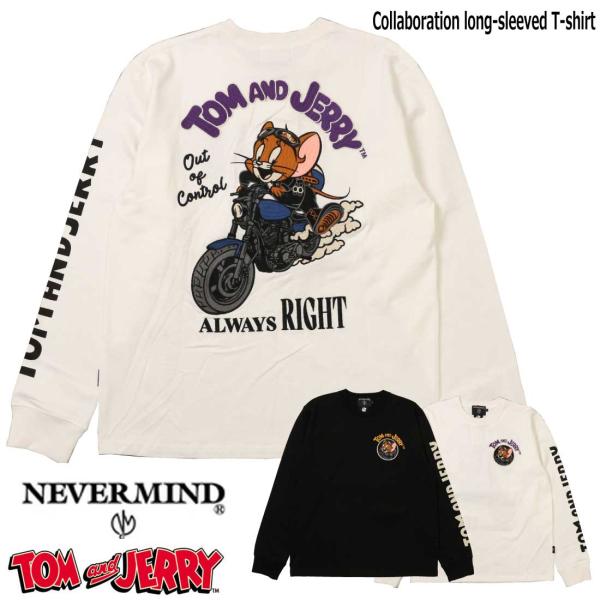NEVERMIND ネバーマインド トムとジェリー カットソー TJN-2602 長袖Tシャツ コラ...