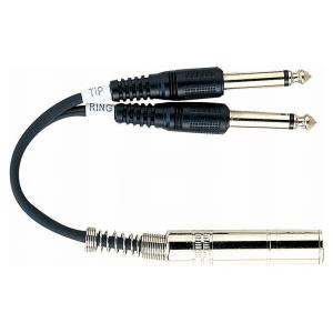 富士パーツ商会 ステレオ 標準プラグ 6.3mm (オス) → ステレオ 標準