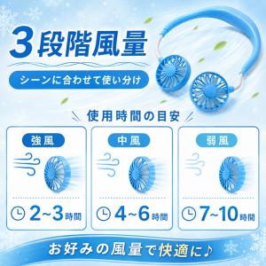 扇風機 首掛け ハンズフリー ハンディファン ...の詳細画像2