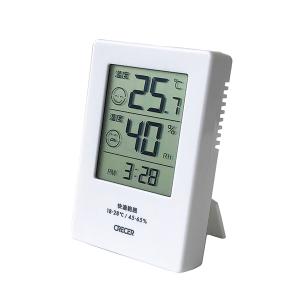 クレセル デジタル時計付き温湿度計 facy CR-2600W　ホワイト｜k-direct2