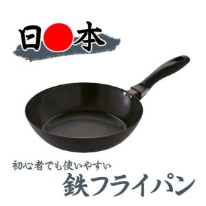 送料無料 日本製 藤田金属　油ならし不要の使いやすい鉄フライパン20cm