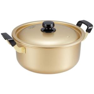 北陸アルミ ガス火専用 両手鍋 純しゅう酸 味づくし 18cm HP43-RM187