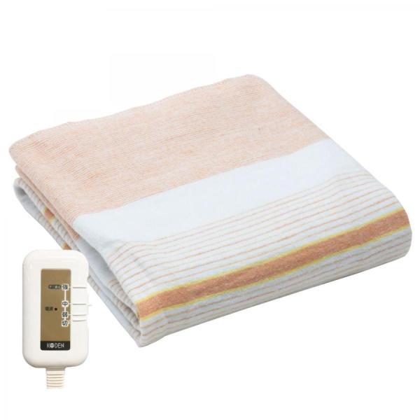 広電 電気敷き毛布 130×80cm オレンジ ボーダー VWS401H-DB 【KODEN 電気毛...