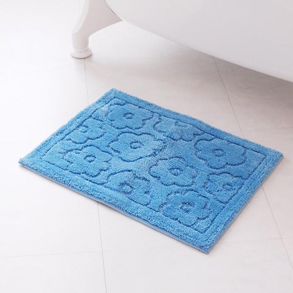 送料無料　オカ　乾度良好　バスマット 45×60cm ブルー