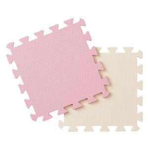 パール金属　N-8438　ジョイント式カラーマット ピンク/ベージュ