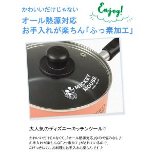 ディズニー ふっ素加工ih対応 鍋 新作 人気 フライパン ガラス蓋3点セット Wd 9067 ヴィンテージ ミッキーマウス 18cm