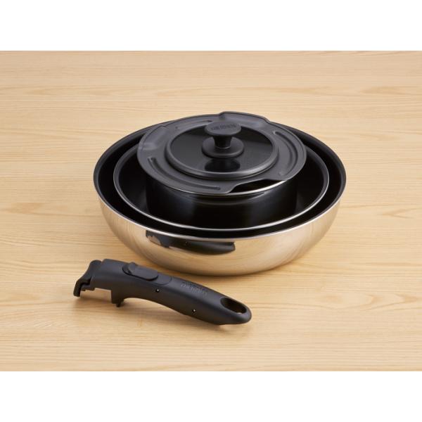 サーモス 取っ手のとれるフライパン 5点セット ステンレス KSF-5A S 【THERMOS IH...