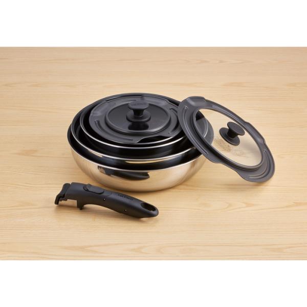 サーモス 取っ手のとれるフライパン 8点セット ステンレス KSF-8A S 【THERMOS IH...