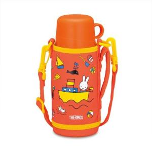 送料無料 サーモス 真空断熱2ウェイボトル600ml レッド...