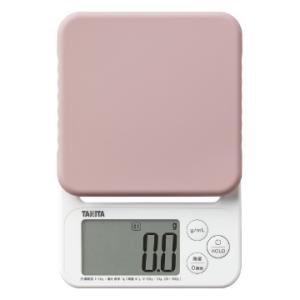 タニタ デジタルクッキングスケール 2kg ピンク KJ-222 PK 【TANITA はかり KJ222 計量 正確 精密 コンパクト 収納 料理 パン お菓子作り】｜キッチンダイレクト