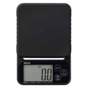 タニタ デジタルクッキングスケール 2kg ブラック KJ-222 BK 【TANITA はかり KJ222 計量 正確 精密 コンパクト 収納 料理 パン お菓子作り】｜キッチンダイレクト