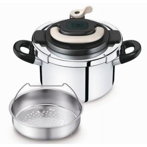 送料無料 T-fal（ティファール）　クリプソアーチ圧力鍋 アイボリー 6L P4360731｜k-direct2