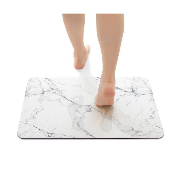 送料無料　ヨコズナ　珪藻土入りソフトバスマット　大理石