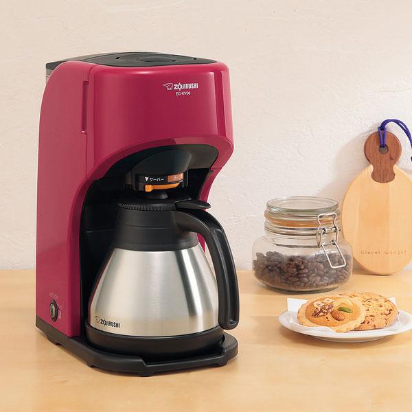 象印 コーヒーメーカー 珈琲通 レッド 1〜5杯用 EC-KV50 RA　ZOJIRUSHI おしゃ...