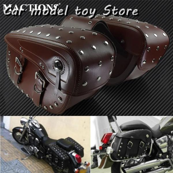 【並行輸入品】ホンダ  2Xバイク PU 革サドルバッグ用具サイドハーレーツーリング スポーツスター...