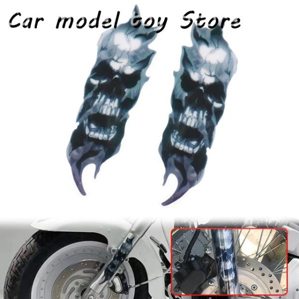 【並行輸入品】ホンダ  バイク用フロントフォークスカルデカールグラフィックステッカー ハーレー用スポ...