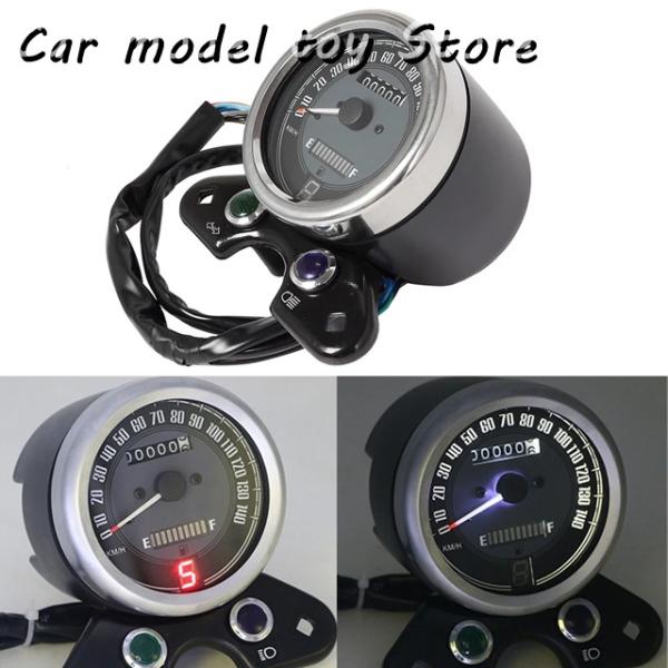 【並行輸入品】 CG125 GN125 汎用多機能 LED デジタルレトロバイク速度計 USB イン...