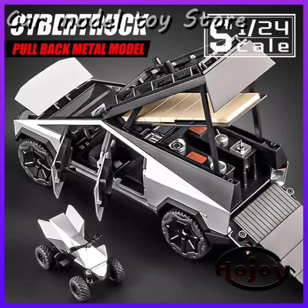 【並行輸入品】 スケール 1/24 CYBERTRUCK ピックアップ ツーリング RV キャンプ ...