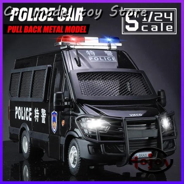 【並行輸入品】 メタルカーズスケール1/24 IVECOパトカーダイキャスト合金カーモデル音光