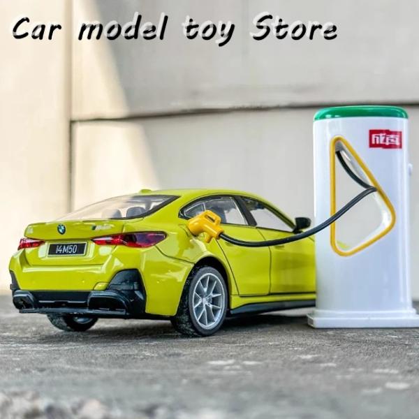 【並行輸入品】BMW  1:34  I4 M50 スーパーカー 充電パイル合金ダイキャスト車モデル ...