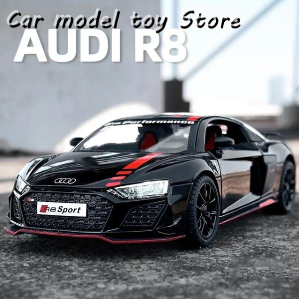 【並行輸入品】アウディ  1:24R8 V10スポーツ合金ダイキャストカーモデルホイールステアリング...