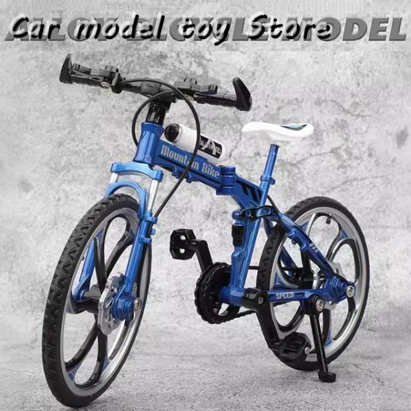 【並行輸入品】 1:8スケール自転車モデル金属ダイキャスト衝撃吸収折りたたみ自転車ゴムタイヤレース自...