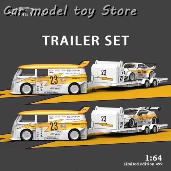 【並行輸入品】 オーロラ 1:64 LBWK トレーラーセット T1 RWB 964 GT86 イエ...