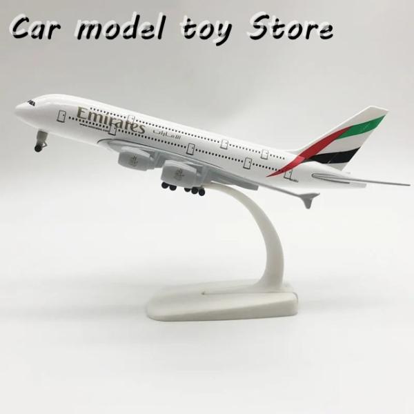 【並行輸入品】 エアバス A380 20 CM 航空機モデル エミレーツ金属材料航空シミュレーション
