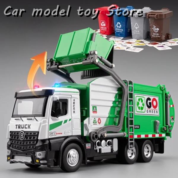 【並行輸入品】1:18電動衛生ごみ収集車車モデル の車軽音楽工学車両モデル誕生日プレゼント