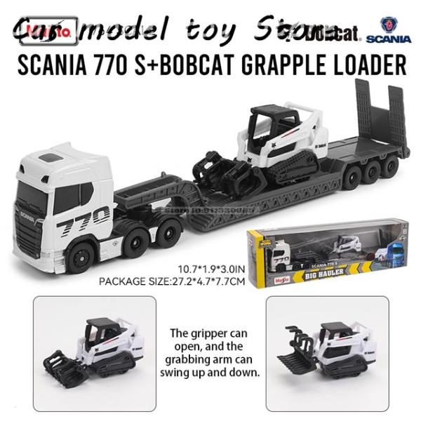【並行輸入品】ボルボ MAISTO 1:64 SCANIA 770 S  フォークリフト運搬車 ショ...