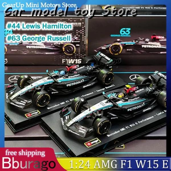 並行輸入品 NEW BBURAGO 1:24 MERCEDES-AMG F1 W15 E #44 H...