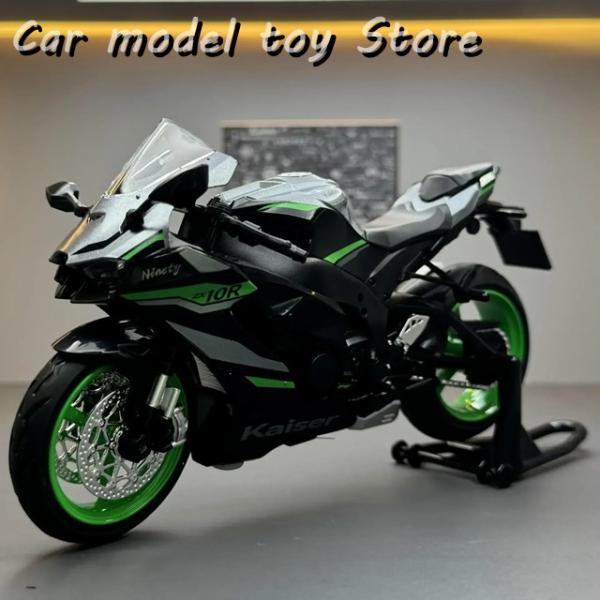 並行輸入品 1:12カワサキNINJA ZX-10Rシミュレーションオートバイダイカストサウンドライ...